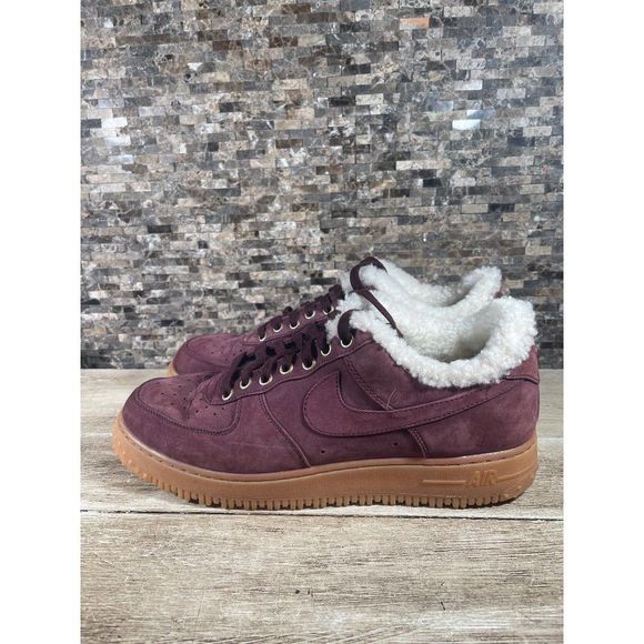 Nike Air Force 1 PRM Winter Maroon and Gum Shoes mens Size 11.5 AV2874-600 main image 6